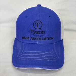Max Tyson Bass Association Hat Mens OSFA Blue Grey Trucker Cap Fishing